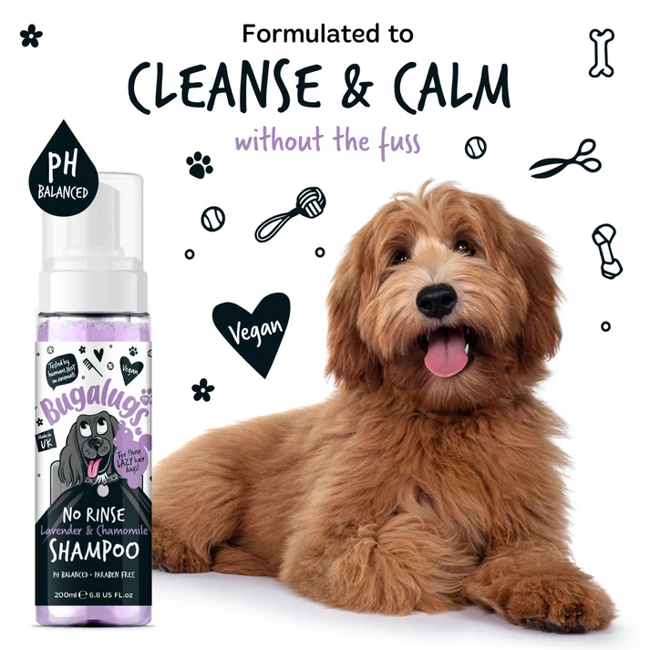 Bugalugs Lavender & Chamomile No Rinse Dog Shampoo 200ML