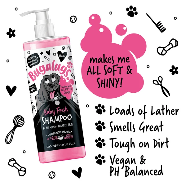 Bugalugs Baby Fresh Dog Shampoo 500ML
