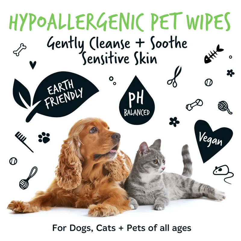 Bugalugs Fragrance Free Biodegradable Dog Wipes 110 WIPES