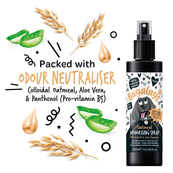 Bugalugs Oatmeal with Coconut & Lime Dog Deodorizing Spray 200ML