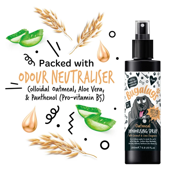 Bugalugs Oatmeal with Coconut & Lime Dog Deodorizing Spray 200ML