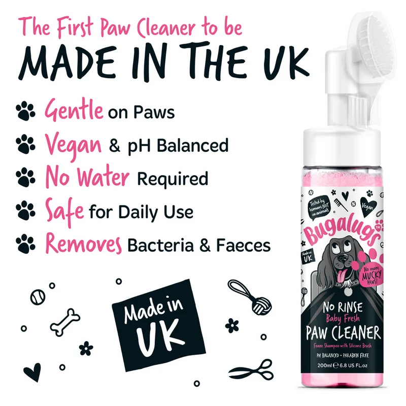 Bugalugs Baby Fresh No Rinse Paw Cleaner Foam 200ML