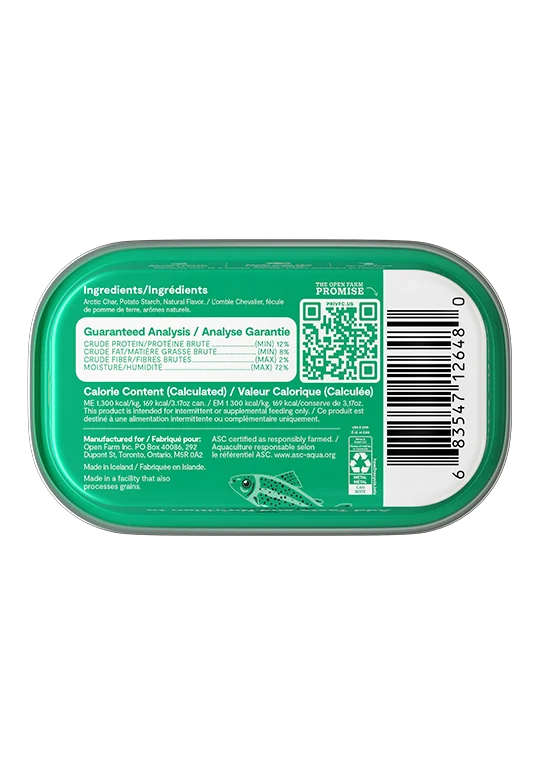 Open Farm Arctic Char Meal Topper for Cats 89G