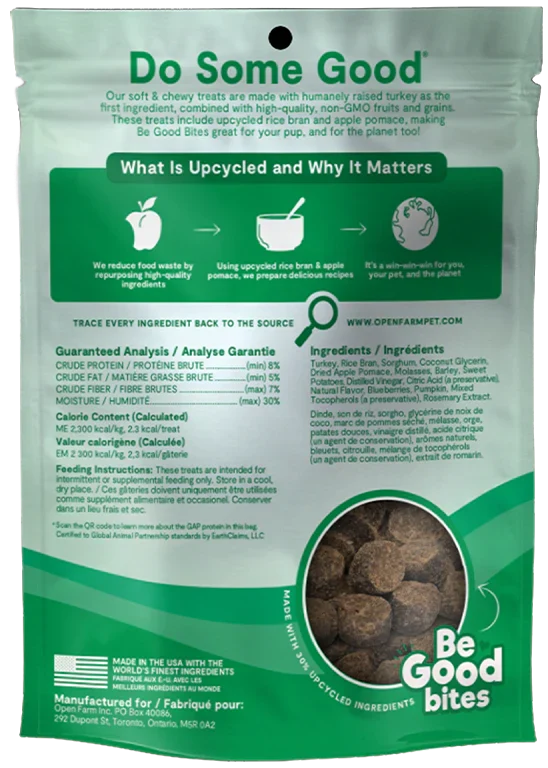 Open Farm Be Good Bites Turkey Dog Treat 170G