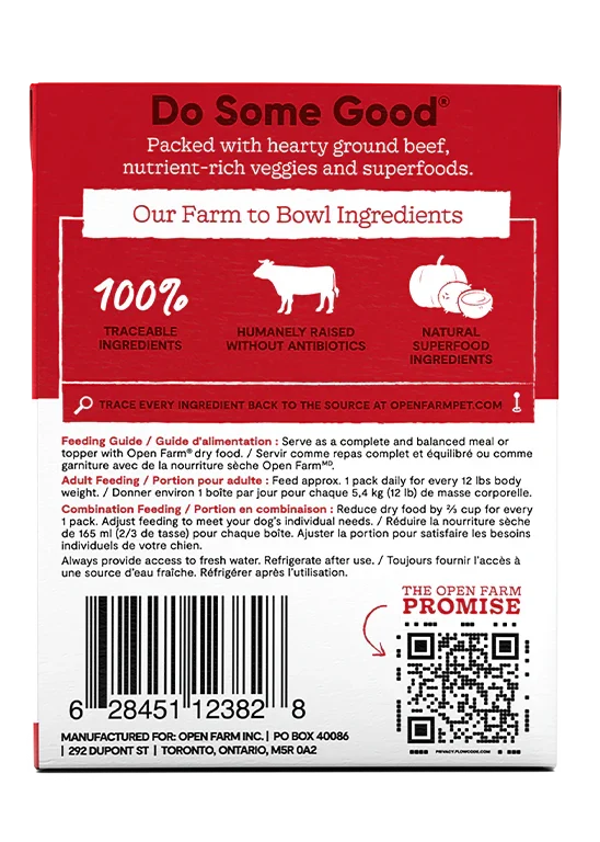 Open Farm Grass - Fed Beef Rustic Stew Wet Dog Food 354G