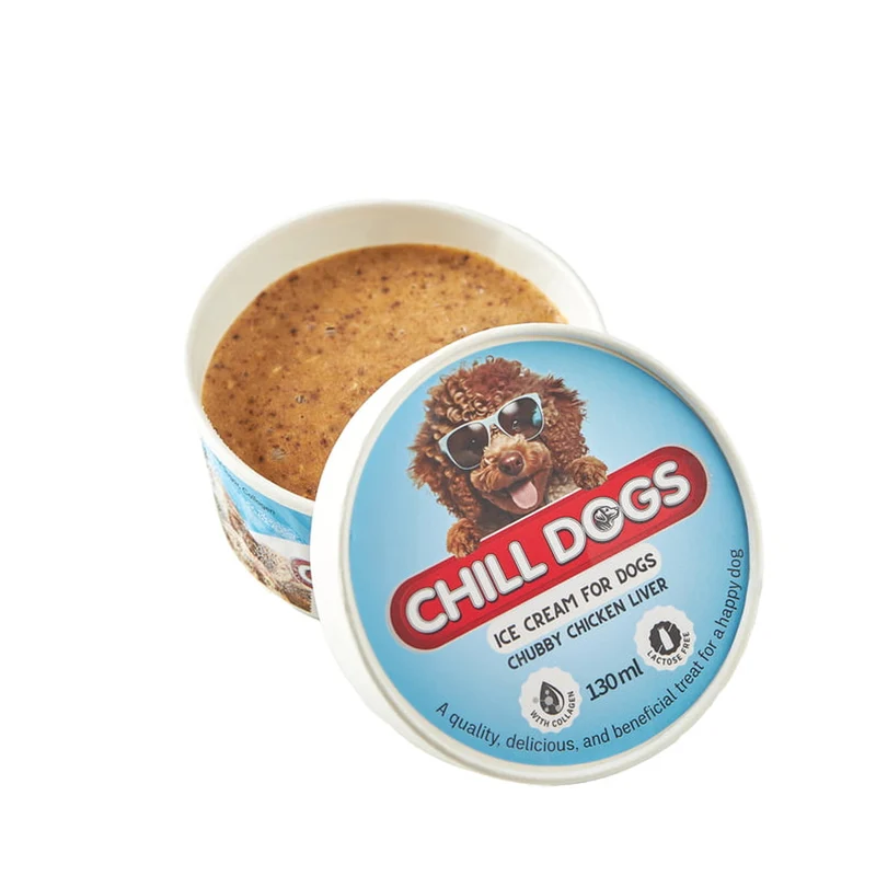 Chill Dogs Chubby Chicken Liver Cup Ice Cream Dog Treats 130ml