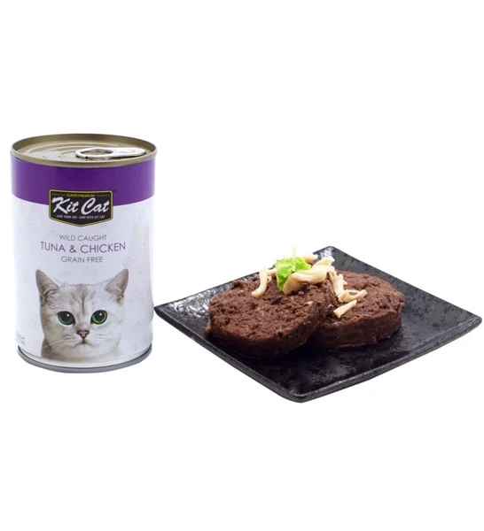 Kit Cat Wild Caught Grain Free Tuna & Chicken Wet Cat Food 400G