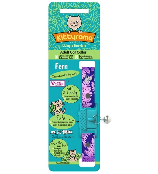 Kittyrama Botanical Fern Cat Collar 19.5cm - 26.5cm