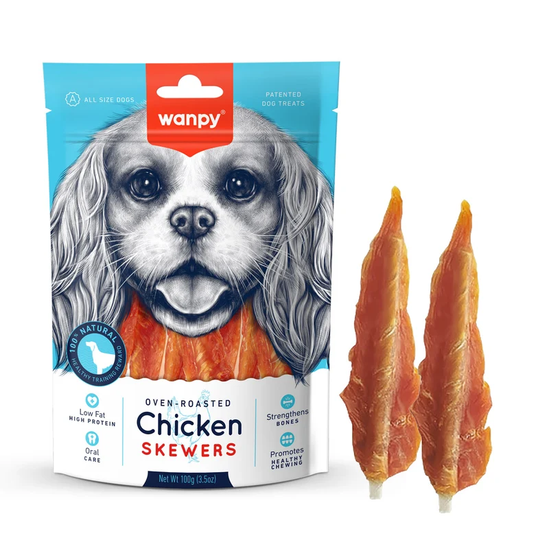 Wanpy Chicken Skewers Dog Treats 100G
