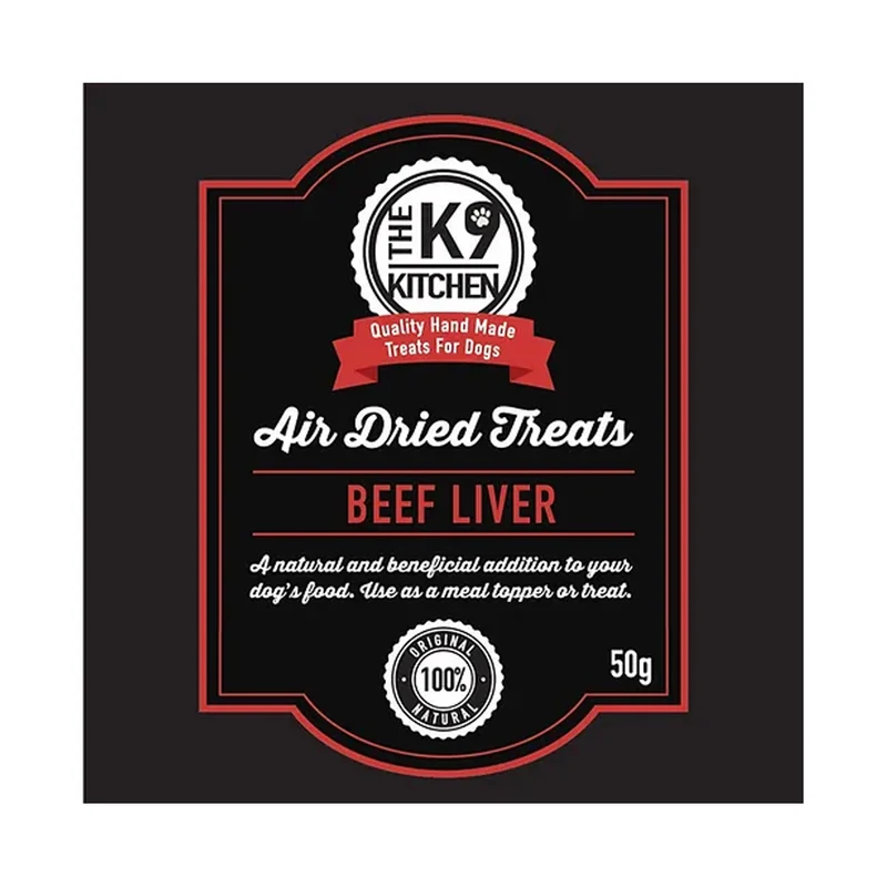 The K9 Kitchen Beef Liver Air Dried Dog Treats