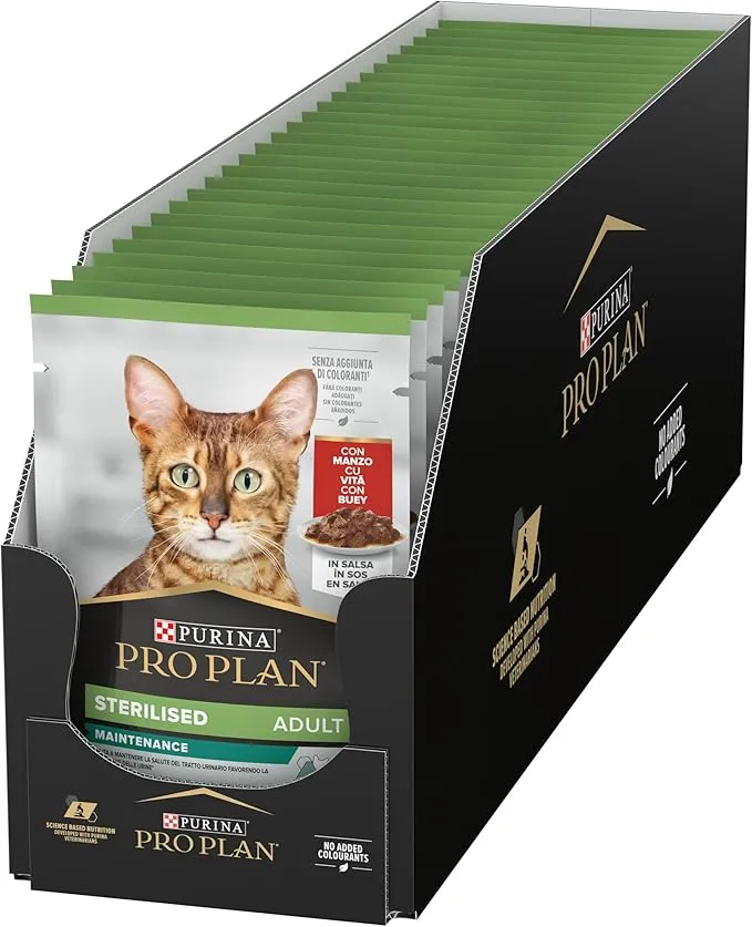 Purina Pro Plan Sterilised Adult Beef in Gravy Wet Cat Food