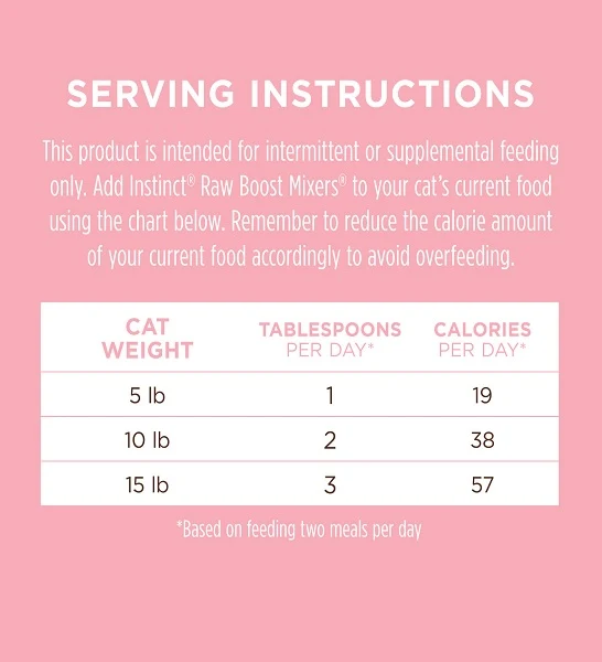 Instinct Raw Boost Mixers Skin & Coat Health Freeze Dried Cat Food Topper 5.5OZ