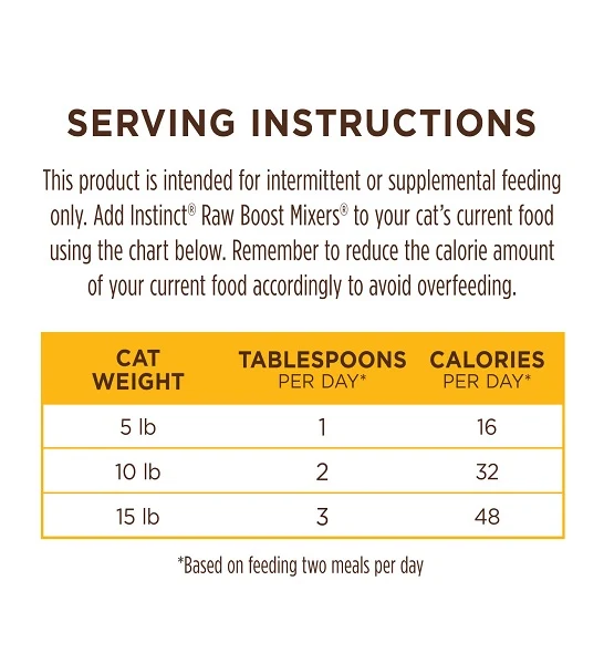 Instinct Raw Boost Mixers Chicken Freeze Dried Cat Food Topper 6OZ
