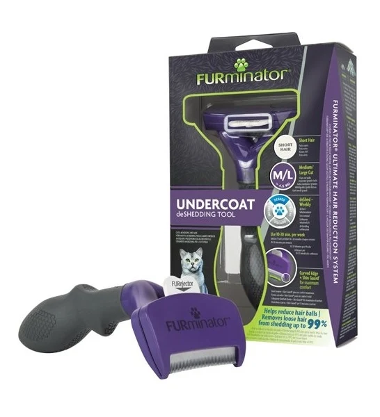 FURminator Undercoat DeShedding Tool for Short Hair Cats