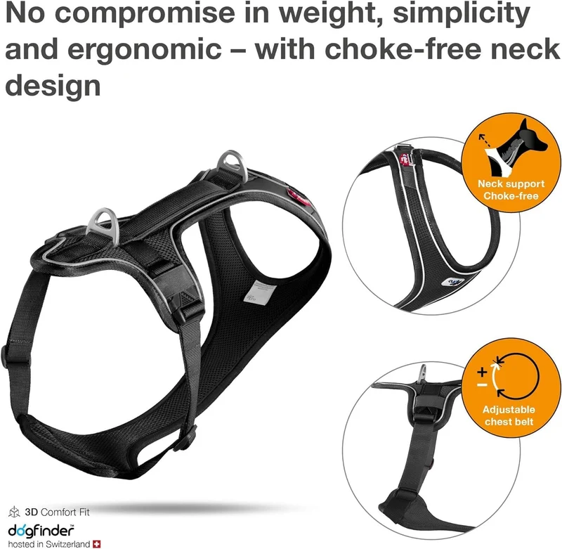 Curli Belka Comfort Adjustable Harness With Padded Buckles For Dogs