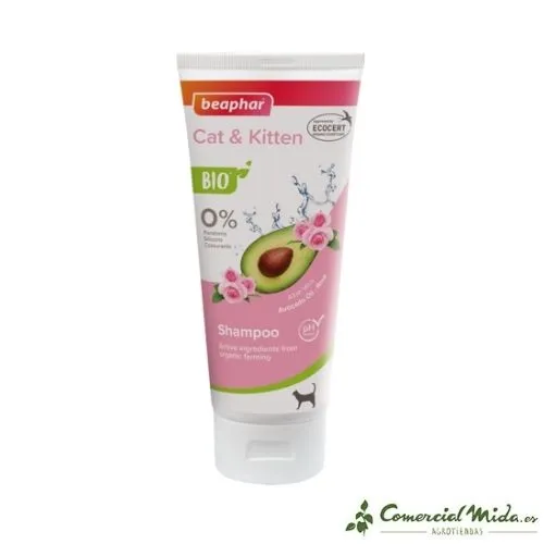 BEAPHAR Shampoing Bio Naturel pour Chats et Chatons 200 ml