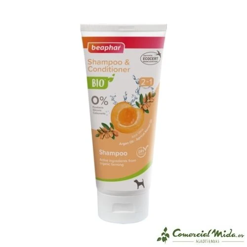 Shampooing Démêlant Bio BEAPHAR Naturel pour Chien 200 ml