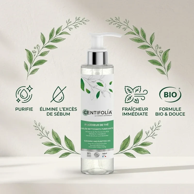 Gelée Nettoyante et Purifiante Visage Bio - 145 ml - Centifolia