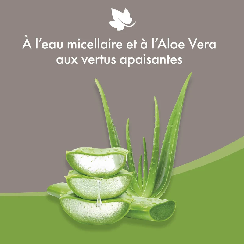 Lingettes nettoyantes à l'aloe vera