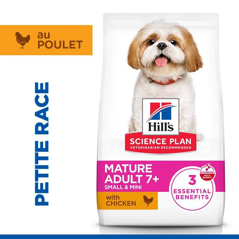 Hill's Science Plan Small & Mini Mature Adult 7+ au poulet - croquettes chien