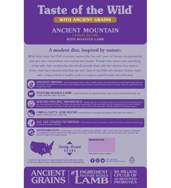 Taste of The Wild Ancient Mountain Lamb Dry Dog Food