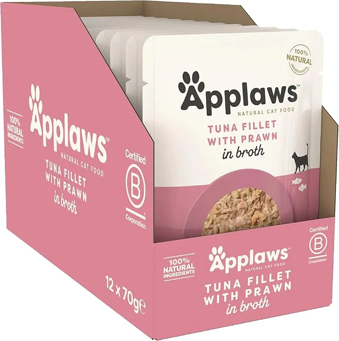 Applaws Tuna Fillet With Prawn In Broth Wet Cat Food