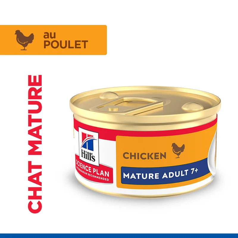 Hill's chat Mature Adult 7+ Mousse Poulet
