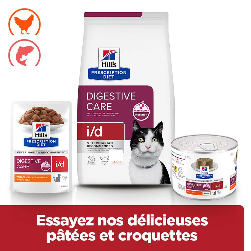Hill's PRESCRIPTION DIET i/d Digestive Mousse pour Chat au Poulet