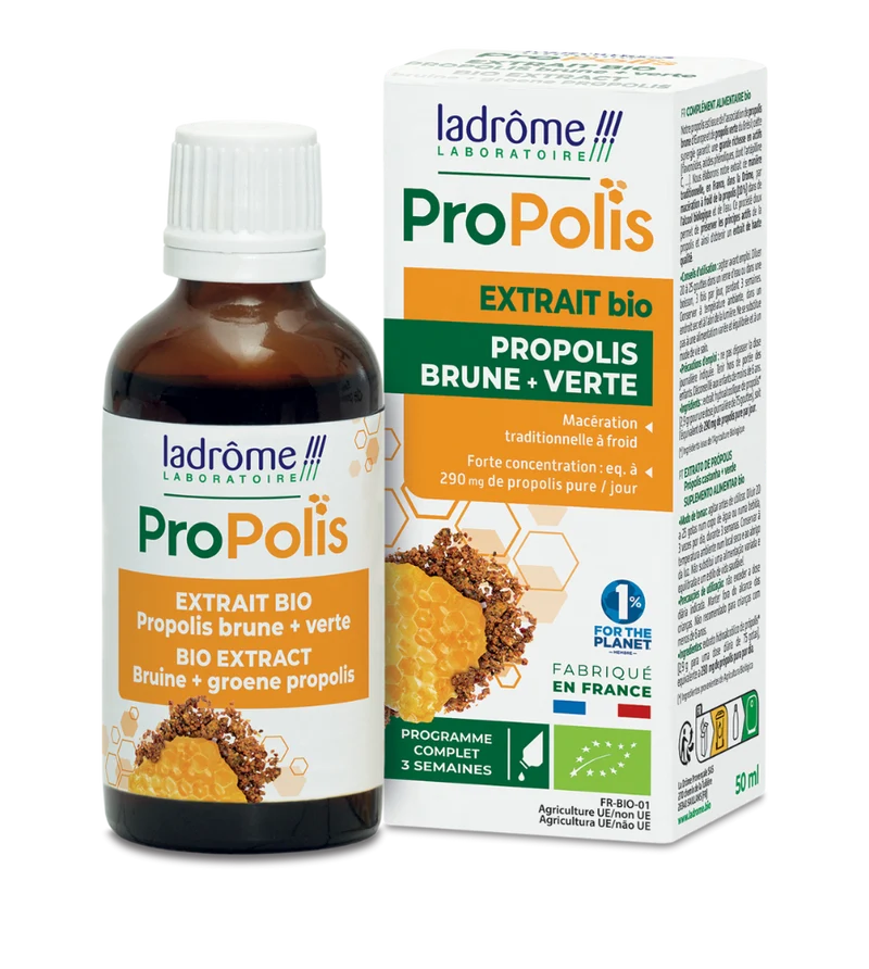 Extrait liquide de Propolis brune + verte bio