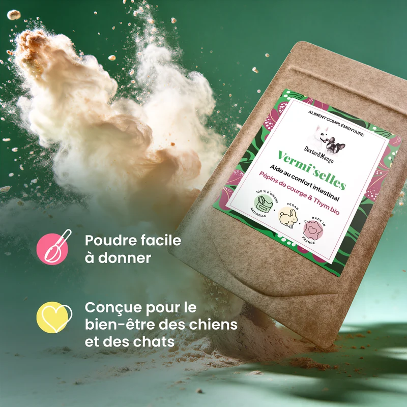 Digestion chien et chat : L’aliment complémentaire Vermi'selles