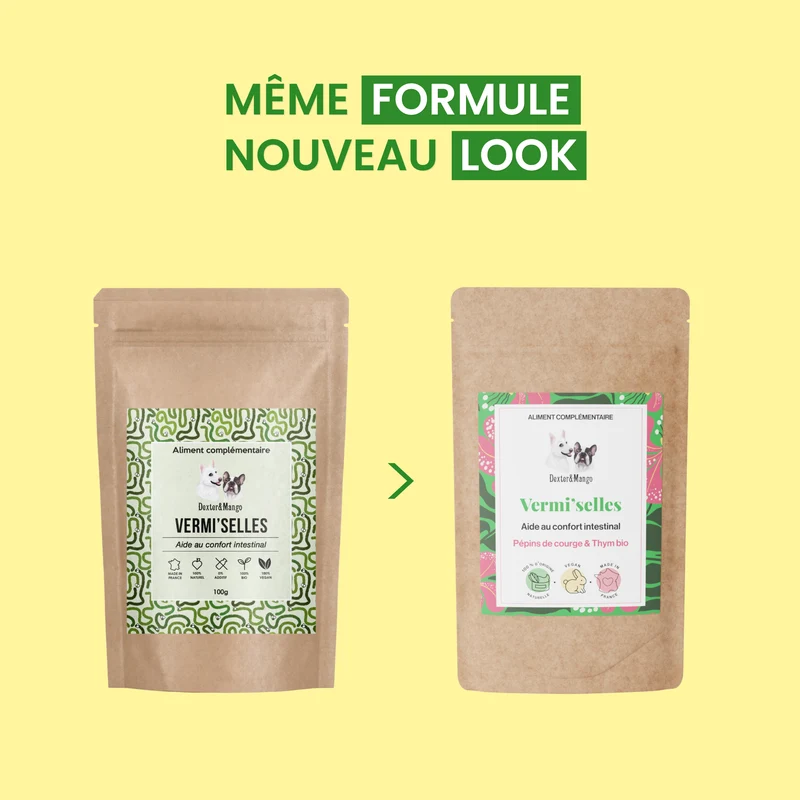 Digestion chien et chat : L’aliment complémentaire Vermi'selles