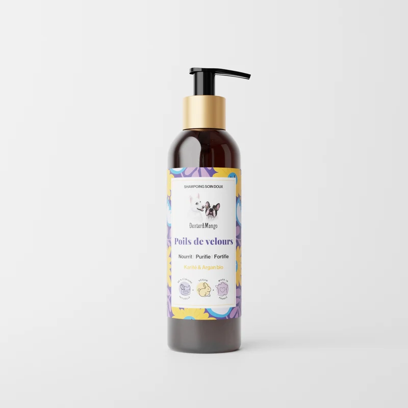 Shampoing pour chien liquide : Poils de velours