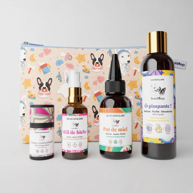 Produit pour chien : le pack des essentiels Dexter & Mango à glisser dans votre pochette