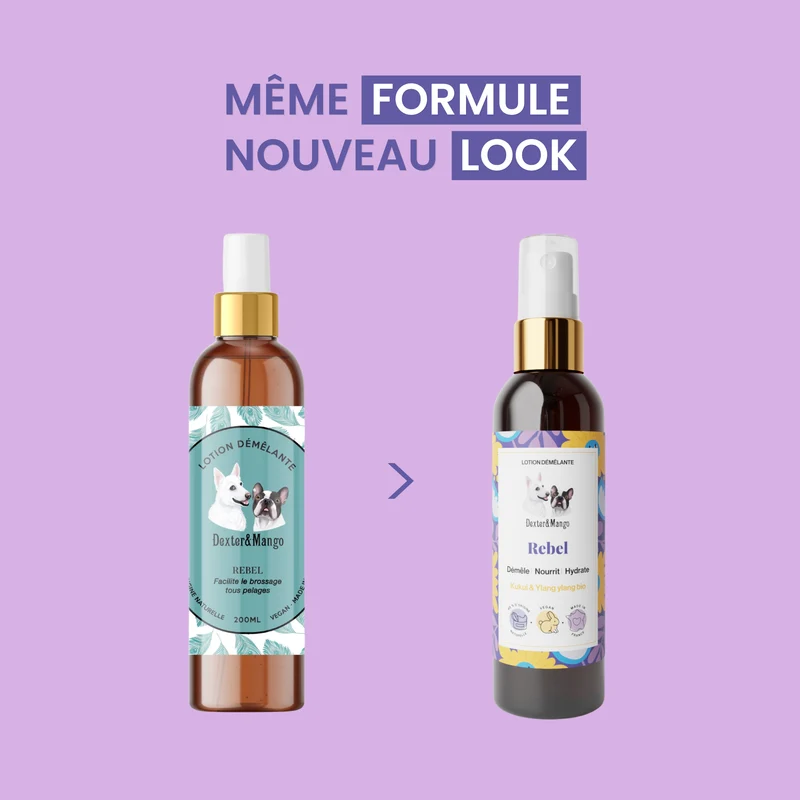 Démélant chien et chat : La lotion Rebel