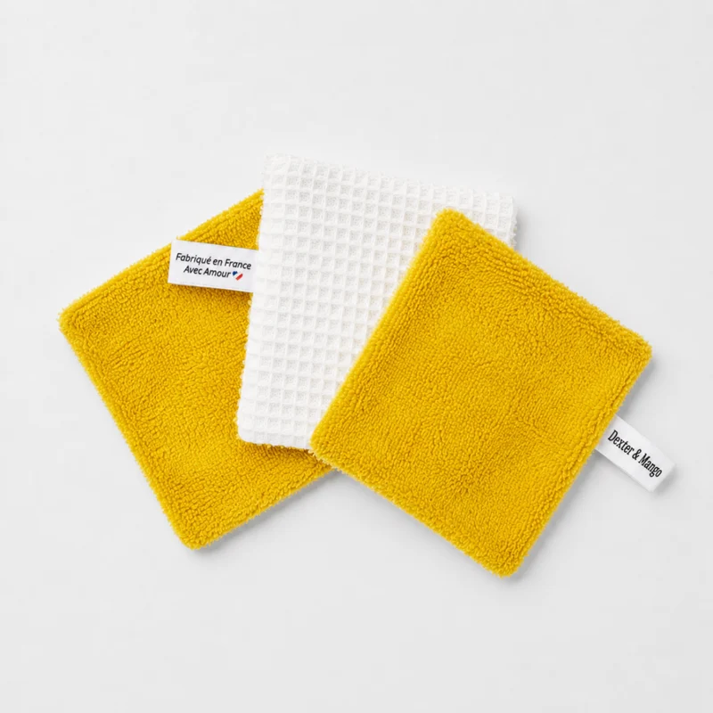 Lingettes lavables 2 en 1 ocre