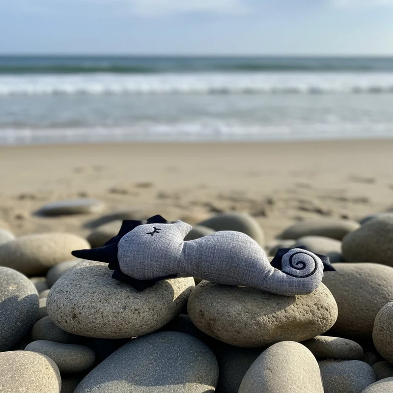 Peluche sonore écologique pour chien – Hippocampe ECO TOY