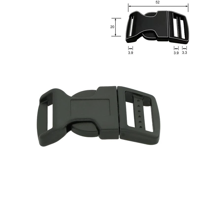Boucle en plastique à déclenchement latéral 20 mm