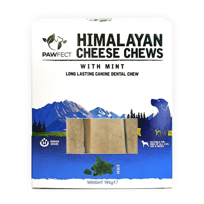 Fromage de yak à la menthe pour chien Taille M 3 bâtons