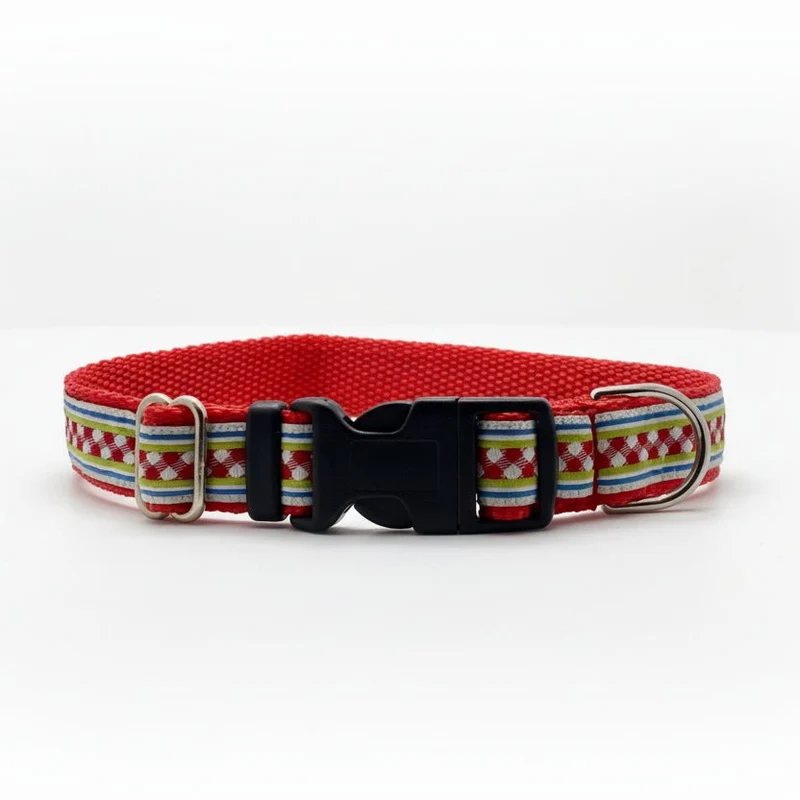 Collier pour chien Mosaïque Rouge