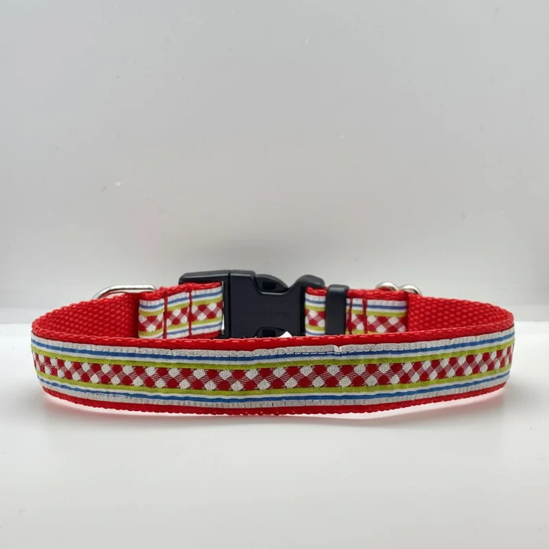 Collier pour chien Mosaïque Rouge
