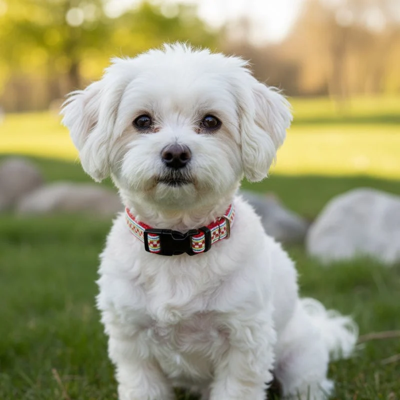 Collier pour chien Mosaïque Rouge