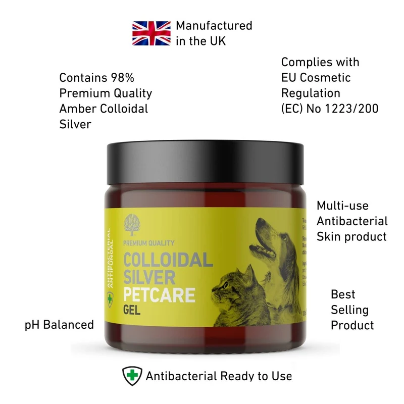 Argent colloïdal en Gel pour chien et chat - Antibactérien