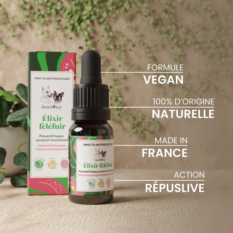 Élixir Fèléfuir : Huile répulsive pour chien
