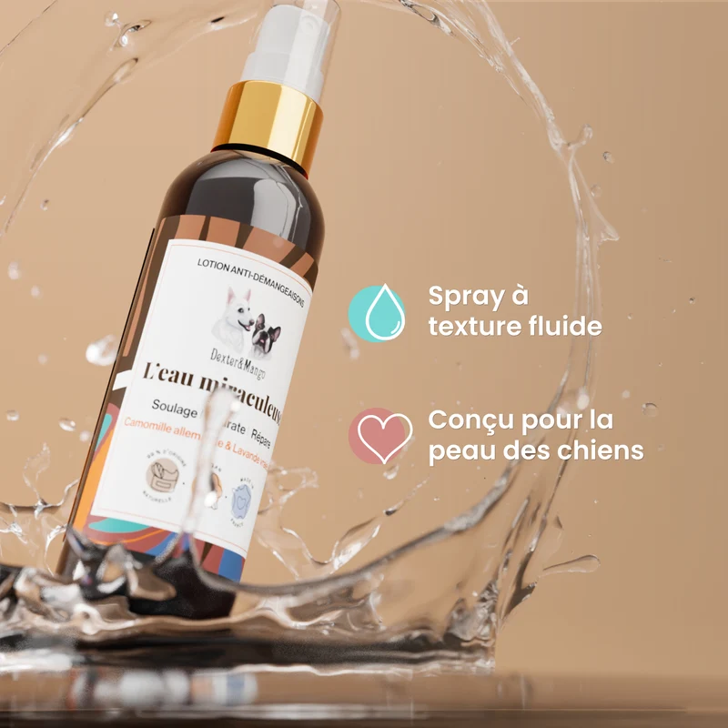 L’Eau Miraculeuse : Lotion apaisante pour chien