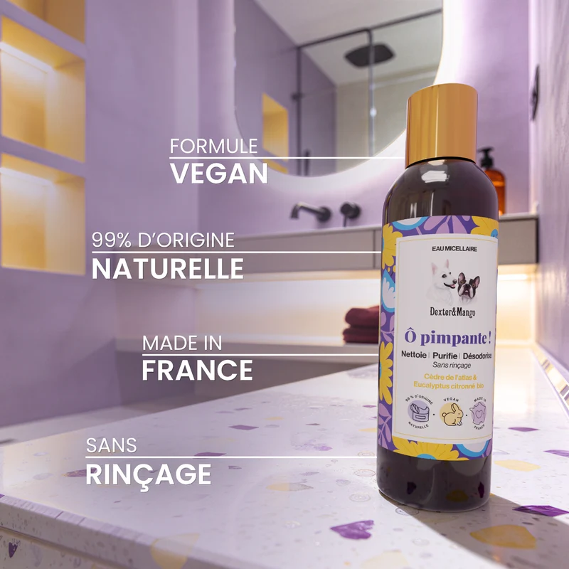 Eau micellaire pour chien nettoyante : Ô Pimpante !