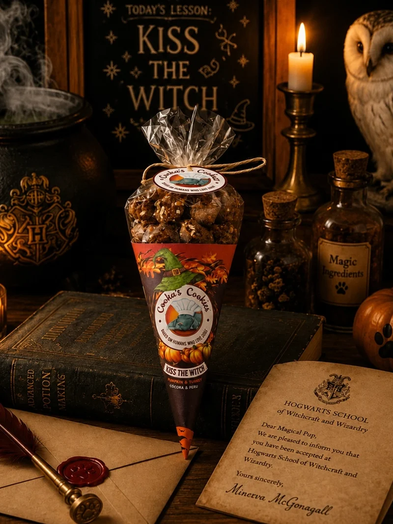 Biscuits d'halloween pour chien - Kiss the witch 🧙‍♀️ - Cooka's Cookies