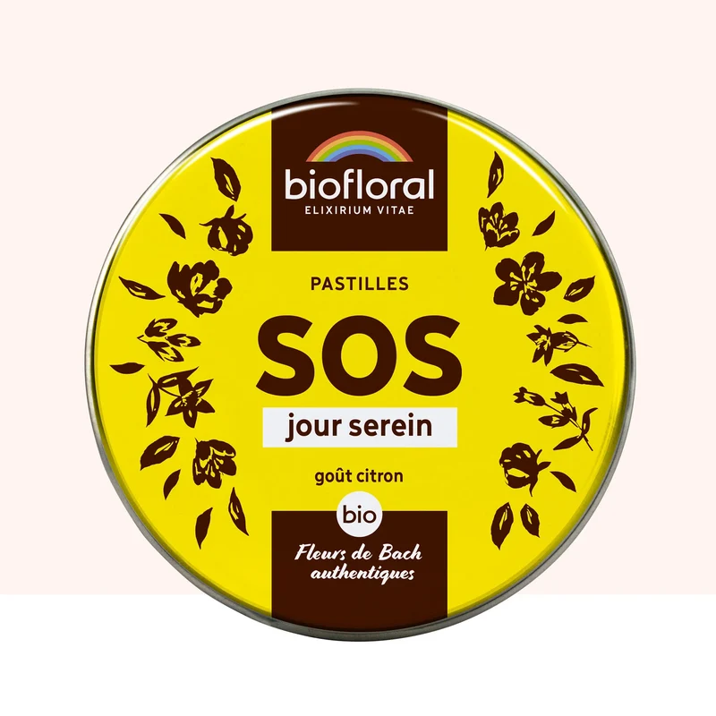 Pastilles aux Fleurs de Bach - SOS Jour Serein - 50g - Biofloral