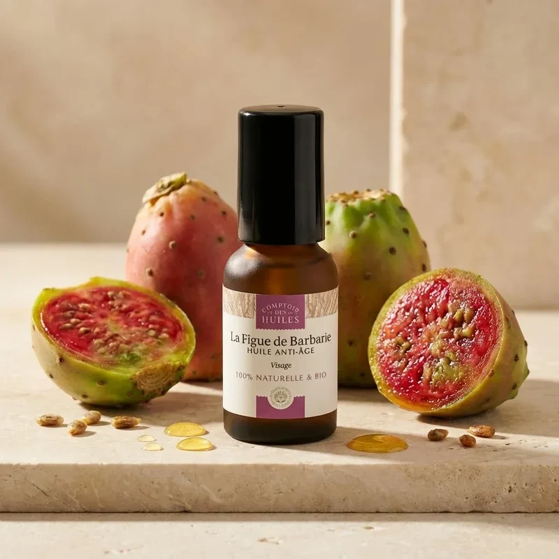 Huile de Pépins de Figue de Barbarie Bio - Anti-âge Roll-on 15ml - Comptoir des huiles