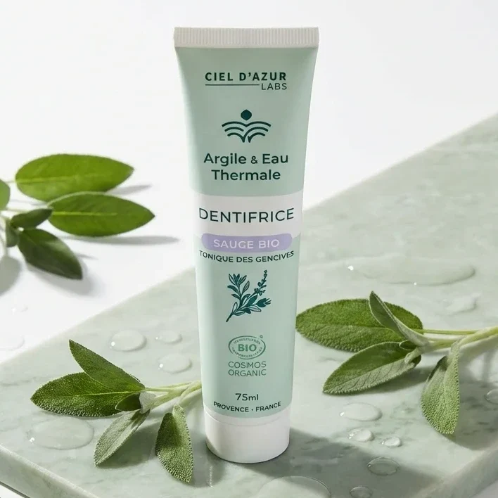 Dentifrice Sauge Bio – 75 ml – Argile & Eau Thermale