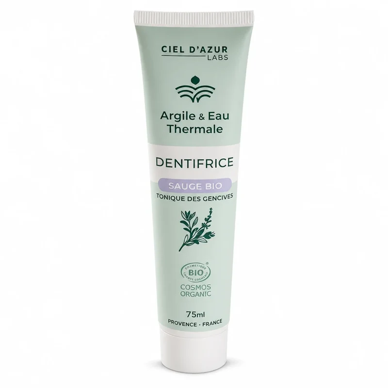 Dentifrice Sauge Bio – 75 ml – Argile & Eau Thermale